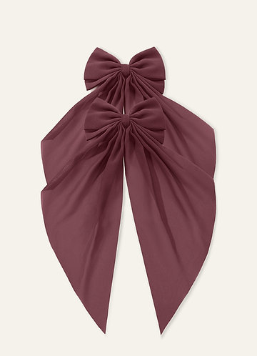 front Hårspänne i matchande färg med Burnout-rosett i chiffong (2-pack)