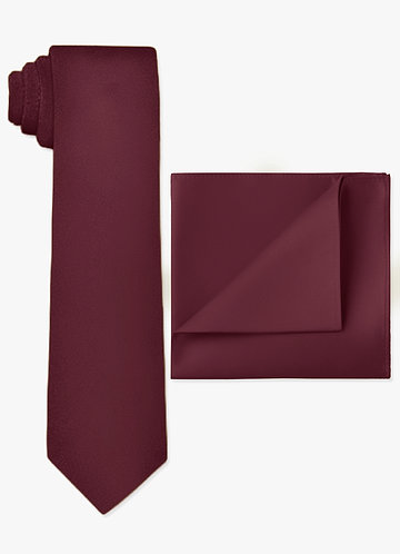 front Matte Satin Wide Tie and Pocket Square Set