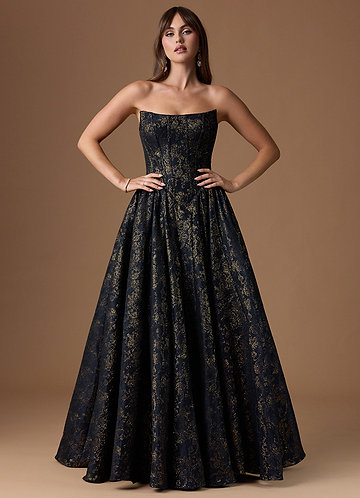 Robe Longue Minuit Doré Skyla image1