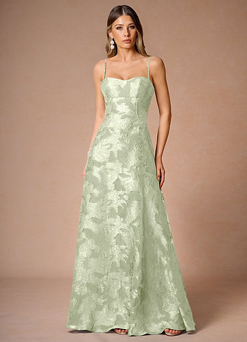 Vestido Verde Claro Largo Hollis front