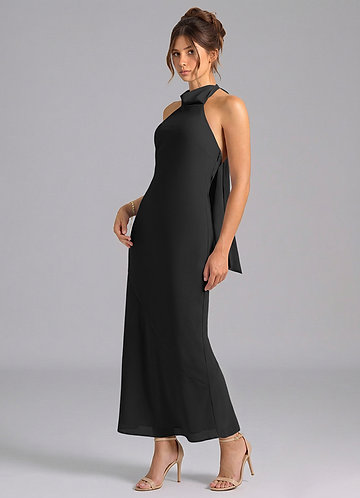 open lace back dress Calla Black High Neck Midi Dress-ALJH0099-1 – Amylynn USA