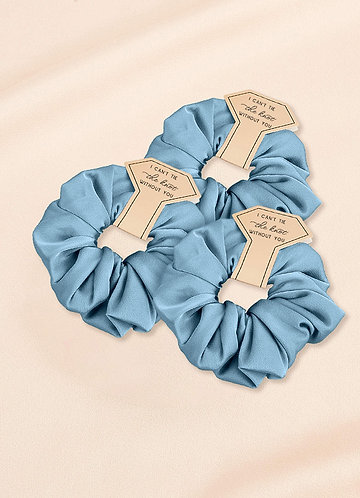 front Matching Color Bridesmaid Stretch Satin Over Size Scrunchies