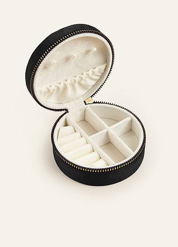 front Bridesmaid Velvet Round Jewelry Box