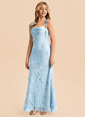 front Azazie Zoe Junior Formal Dress