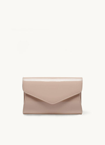 front Brief Patent Leather Envelope Bag