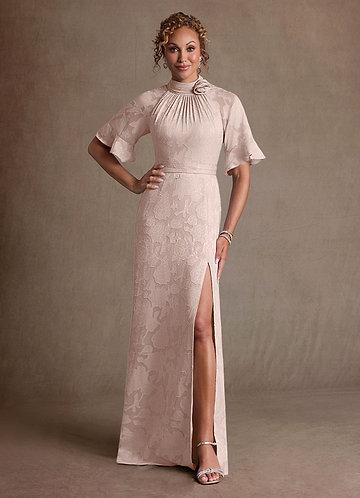 Azazie Hypatia Suknie dla Matki Panny Młodej Osłona Pofałdowany Kwiatowe wypalenie Długość podłogi Sukienka image1