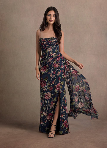 Aurra Navy Multi Maxi Dress image1