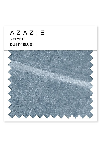 front Azazie Dusty Blue Velvet Swatch