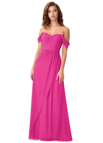 fuchsia pink bridesmaid dresses