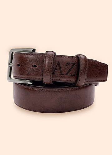 front Personalized Leather Belt