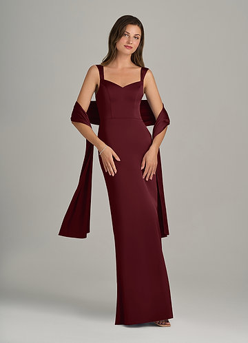 front Azazie Matching Color Stretch Satin Shawl