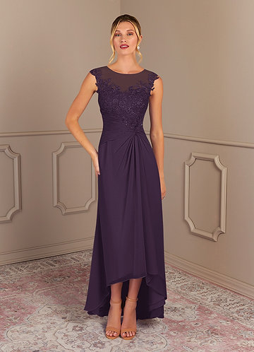 Mother of the 2025 bride dresses plum color