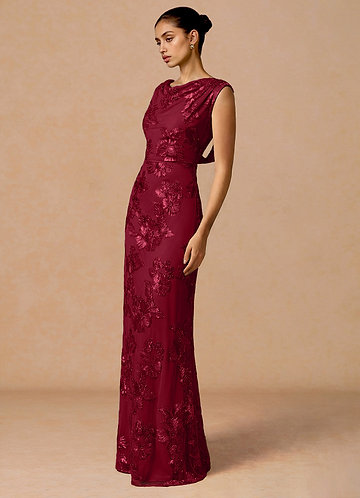 Elowis Burgundy Maxi Dress image1