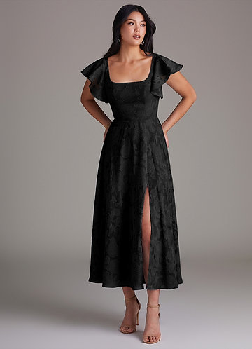 dark blue satin dress Cinderella Divine -CDS441 Fitted Satin Sheath Dress