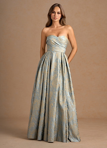 Maelis Vintage Blue Maxi Gown image1 0