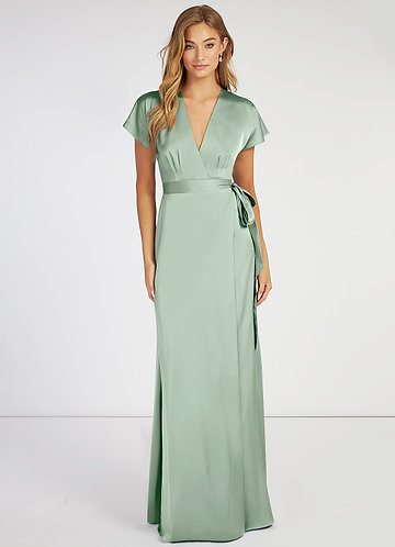 Azazie Rhea Stretch Satin Dress