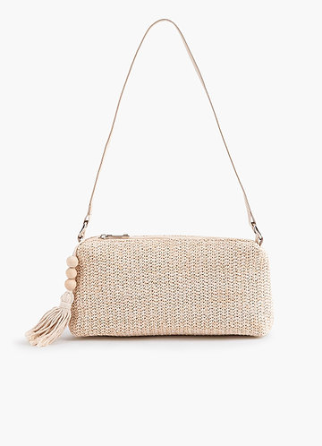 front Woven Straw Underarm Bag