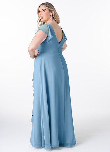 steel blue bridesmaid dresses plus size Plus Size Slate Blue Bridesmaid Dresses