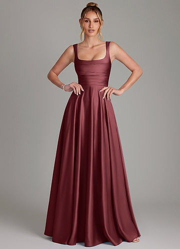 bridesmaid dress lengths Tea Length Short Dresses Blue and White Lace Women Wedding – Siaoryne KissProm Pleated V-Neck A-Line Maternity Dresses Size Color:Stallion Brown from a wedding guest