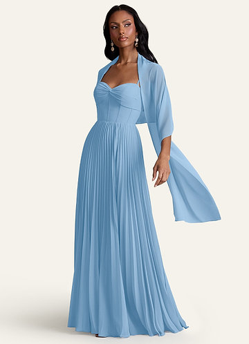 front Azazie Xale De Chiffon Da Irlanda Na Cor Correspondente