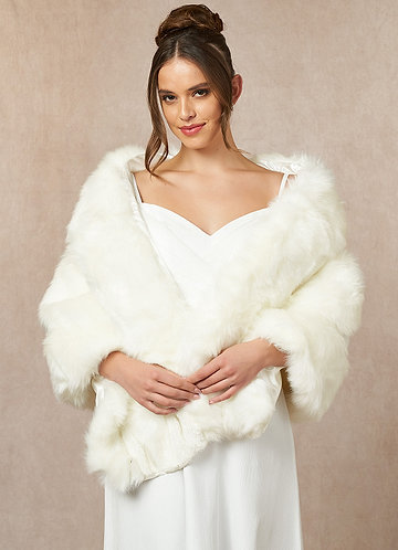 front Joy Faux Fur Wrap