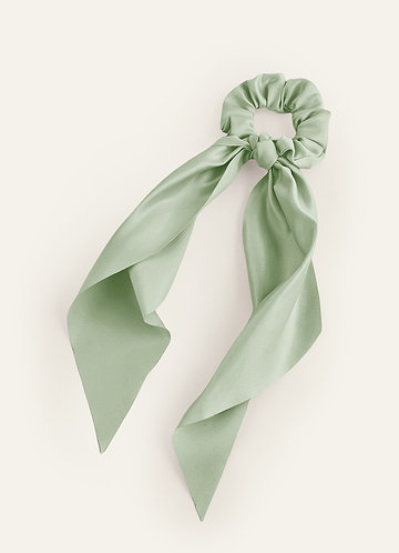 front Chouchou en satin mat de couleur assortie