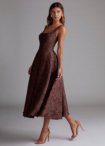 Amalie Mocha Coco A-line Midi Dress image1
