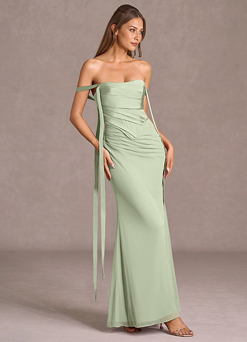 Margaret Light Green Maxi Dress image1