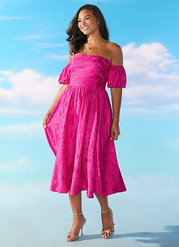 Vestido Barbie Rosa Midi Barbie™ ❤ AZAZIE 4003 image1