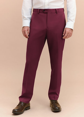 front James Burgundy Structured Stretch Dress Pants