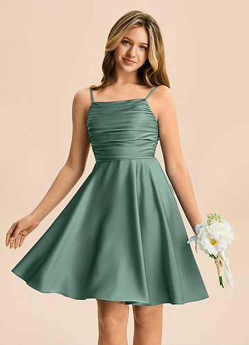 eucalyptus junior bridesmaid dresses Zapakasa Women Beaded Eucalyptus Bridesmaid Dress with Sequins Tulle A-Line  Wedding Guest Dress