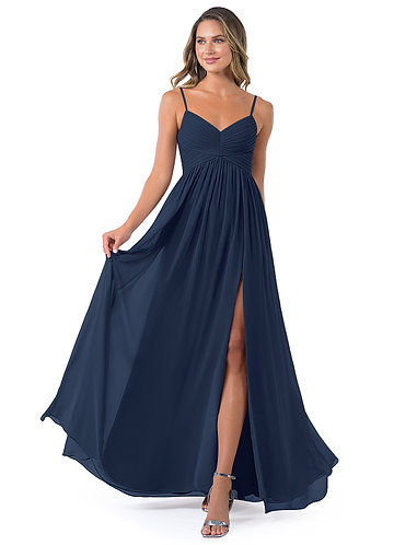 Navy blue maid on sale of honor dress