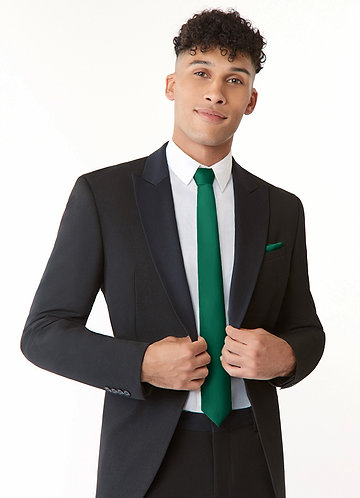 front Matte Satin Skinny Tie 0