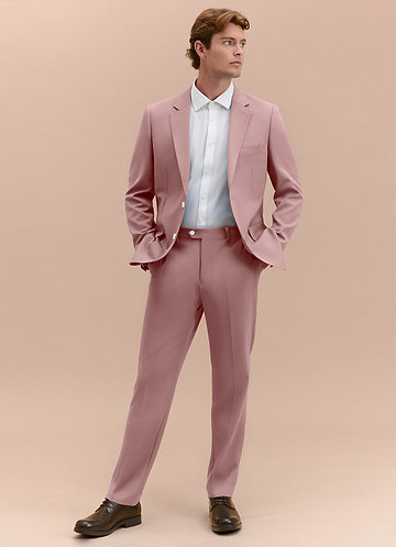 front James Dusty Rose Structured Stretch Suit