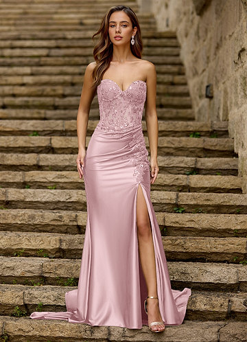 Emblace Lyserød Havfrue gallakjole image1