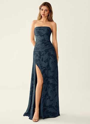 Arabella Grace Marine Jacquard korset glinsterende galajurk image1