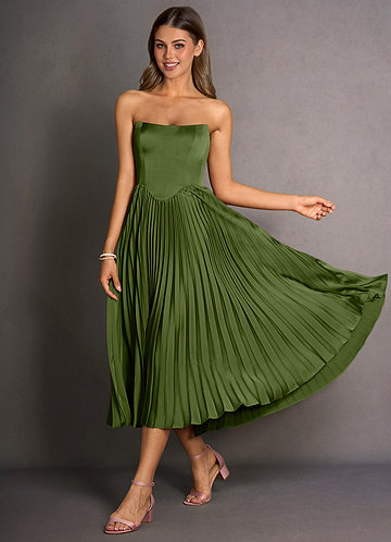 Vestido Verde Oliva Midi Celene image1