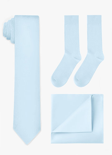 front Matching Skinny Tie & Pocket Square & Socks Set