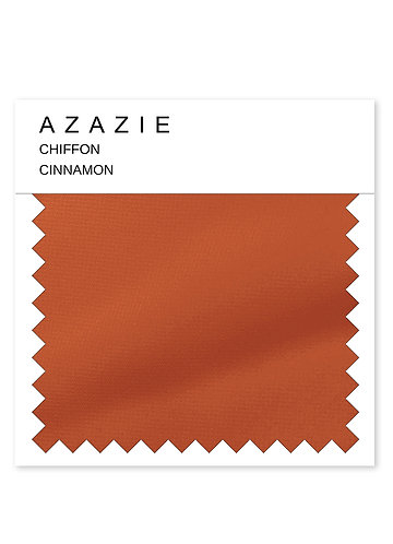 front Azazie Cinnamon Chiffon Swatch