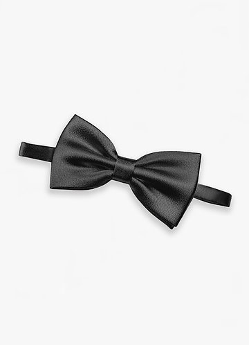 front Adjustable Metallic Satin Pre-Tied Bow Tie
