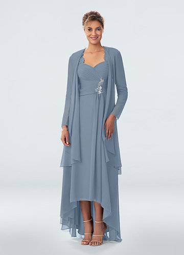 gray blue mother of the bride dresses