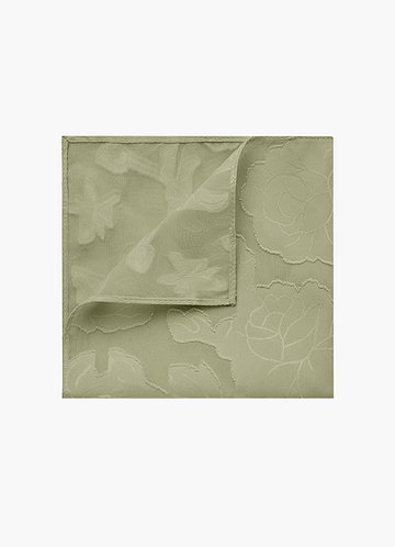 front Floral Burnout Pocket Square