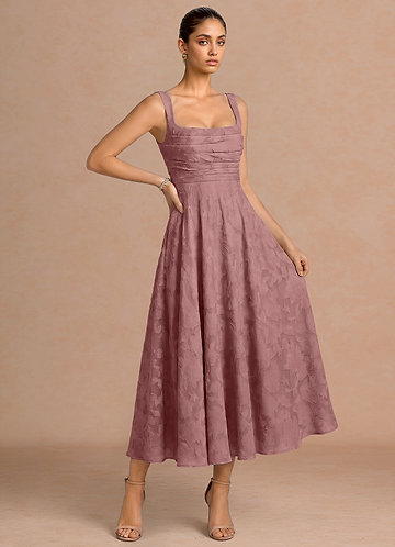 Azaria Light Pink Midi Dress image1