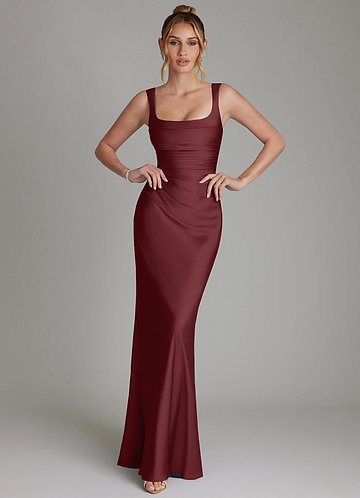 fig bridesmaid dresses Anaya With Love Recycled Fig Twist Detail Maxi Dress – Maya Deluxe main image 1