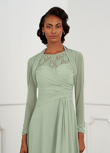 front Azazie Enveloppement En Maille Shyann De Couleur Assortie