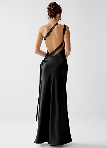 cute black semi formal dresses Elegant Tea Length Black Semi Formal Dress With Ruffles Shoulder