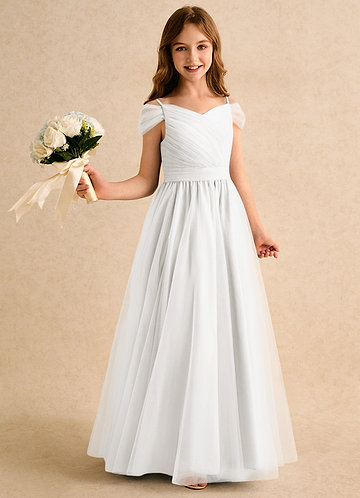 ivory jr bridesmaid dresses Junior quality lace and tulle