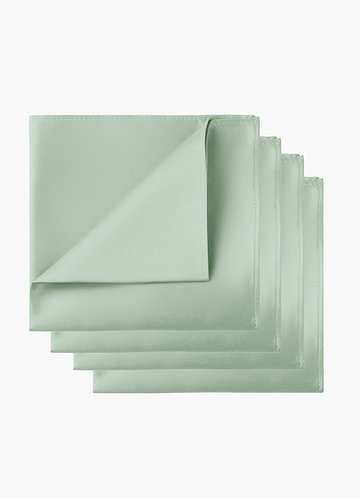 front Matte Satin Pocket Square Set – 4 Pieces