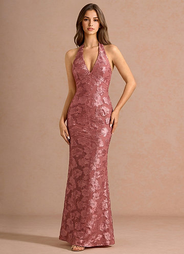 Vestido Vintage Rosa Largo Valerie front