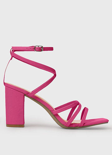 Light pink block heel sandals deals